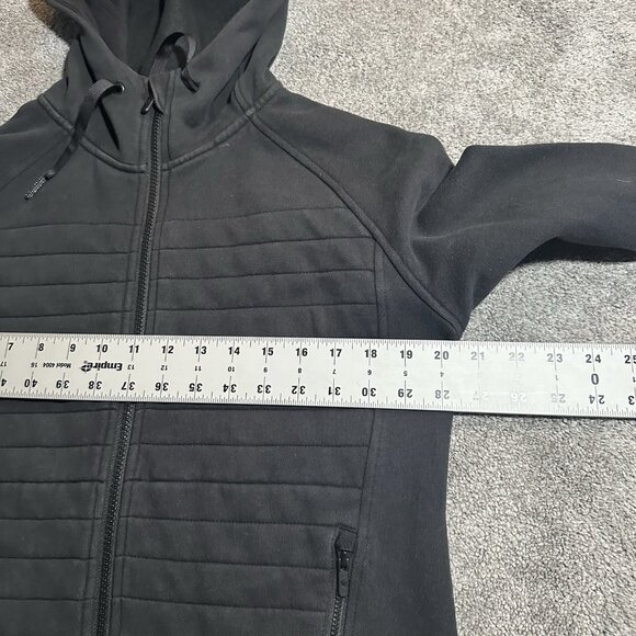 LULULEMON Fleece Be True Hoodie Jacket Womens 8 Black Full Zip - Picture 9 of 12